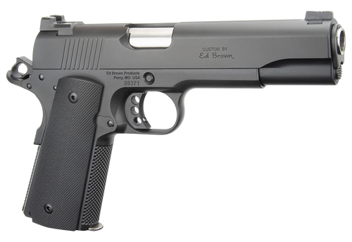 Ed Brown SF18G4 Special Forces Gen4 45 ACP 7+1 5" Stainless Steel Barrel, Stealth Gray Serrated Carbon Steel Slide, Stealth Gray Stainless Steel Frame w/Beavertail, Black VZ Grip, Right Hand          