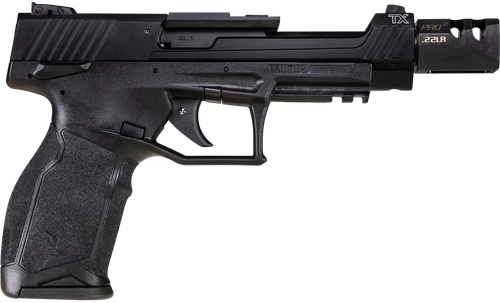 Taurus 1-TX22C151-T TX22 Competition 5.40" 16+1 (3) Black Polymer Frame Black Anodized Ported Aluminum Slide with Optics Mount Aggressive Textured Black Polymer Grip Includes Compensator              
