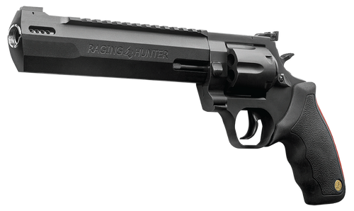 Taurus 2440081RH-DLX Raging Hunter  44 Rem Mag 5rd 8.37" Matte Black Oxide Cylinder Matte Black Aluminum Black Rubber with Integrated Red Cushion Insert  Grip Includes Case                            