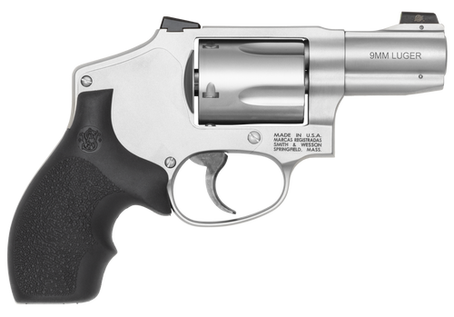 Smith & Wesson 14295 Model 940  J-Frame 9mm Luger 5 Shot 2.17" Stainless Steel Barrel, Cylinder & Frame, Black Hogue Rubber Grip, Concealed Hammer                                                      