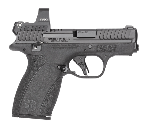 Smith & Wesson 14785 Bodyguard 2.0 w/Optic Micro-Compact 380 ACP 12+1 2.75" Black Armornite Barrel, Black Armornite Stainless Steel Serrated w/Viridian RFX1 Green Dot Slide, Black Polymer Frame, Textu
