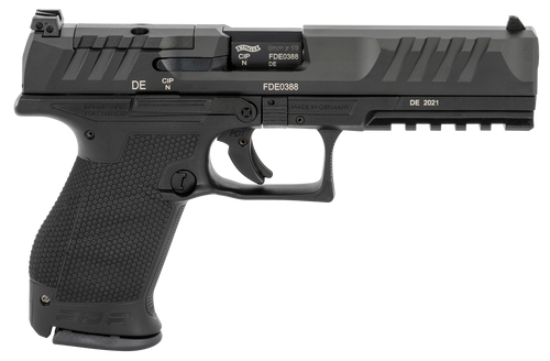 Walther Arms 2858169 PDP  Compact Frame 9mm Luger 10+1 5" Black Steel Barrel, Black Optic Ready/Serrated Steel Slide, Black Polymer Frame w/Picatinny Rail, Textured Polymer Grip, Ambidextrous         