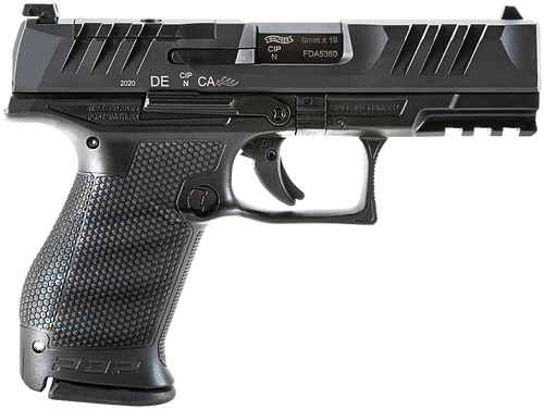 Walther Arms 2851229 PDP Compact Optic Ready 9mm Luger 4" 15+1 Black Black Steel Slide Performance Duty Textured Black Polymer Grip                                                                     