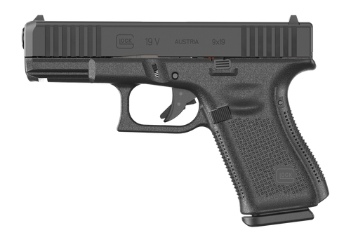 Glock UV1950201 G19 V Compact 9mm Luger 15+1 4.02" Black Barrel & Steel Serrated Slide, Black Polymer Frame w/Accessory Rail, Interchangeable Backstrap                                                 