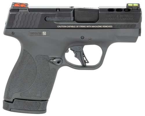 Smith & Wesson 13255 Performance Center M&P Shield Plus EDC 9mm Luger 3.10" Ported 10+1,13+1 Black Matte Black Armornite Stainless Steel Ported Slide Black Polymer Grip (Manual) FO Sights             