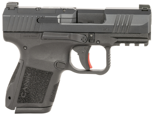 Canik HG7651CAN Mete MC9 *CA Compliant Micro-Compact Frame 9mm Luger 10+1 3.18" Steel Barrel, Black Cerakote Optic Ready/Serrated Steel Slide, Black Polymer Frame w/Picatinny Rail, Textured Grip      