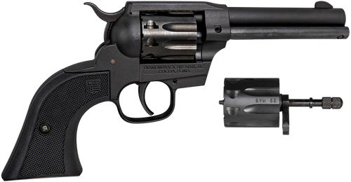 Diamondback DB0500A001 Sidekick  22 LR/22 WMR 9 Shot, 4.50" Black Cerakote Steel Barrel & Cylinder, Black Cerakote Zinc Alloy Frame Black Checkered Grips, Hammer Safety, Exposed Hammer                