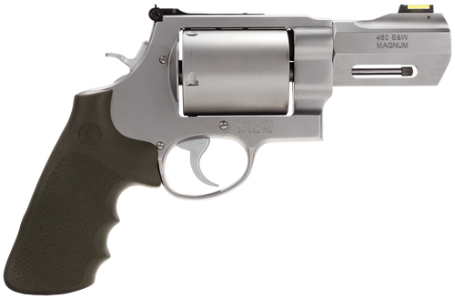 Smith & Wesson 170350 PC Model 460 XVR X-Large 460 S&W Mag 5 Shot 3.50" Stainless Steel Barrel, Stainless Cylinder, Matte Silver Stainless Steel Frame, Black Finger Grooved Grip, Teardrop Hammer      