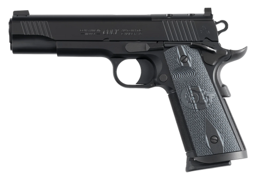 Colt Mfg O1082CCUOR CCU Government Full Size 9mm Luger 10+1 5" Stainless National Match Barrel, Matte Black DLC Carbon Steel Optic Ready/Serrated Slide, Black Ion Bond Carbon Steel Frame w/Beavertail,