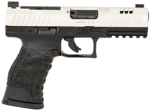 Walther Arms 5220306 WMP  Full Size Frame 22 WMR 15+1 4.50" Stainless Steel Barrel, Silver Serrated Aluminum Slide, Black Polymer Frame w/Picatinny Rail                                                