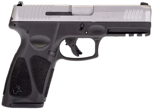 Taurus 1G3B94910 G3  Full Size Frame 9mm Luger 10+1 4" Matte Stainless Steel Barrel, Matte Serrated Stainless Steel Slide, Black Polymer Frame w/Picatinny Rail, Black Polymer Grip, Right Hand         
