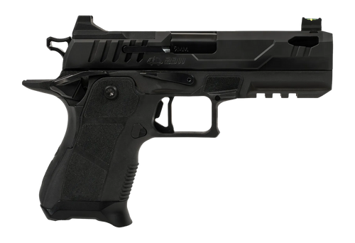 Oa Defense  2311 Pro Compact Frame 9mm Luger 15+1 4.25" DLC Black Steel Optic Ready/Serrated Slide, Black Aluminum Frame w/Picatinny Rail, Black Polymer Grip, Ambidextrous                             