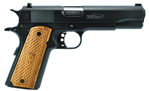 TriStar 85604 American Classic Government 1911 9mm Luger 10+1 5" Stainless Steel Barrel, Blued Serrated Steel Slide, Blued Steel Frame w/Beavertail, Wood Grip                                          