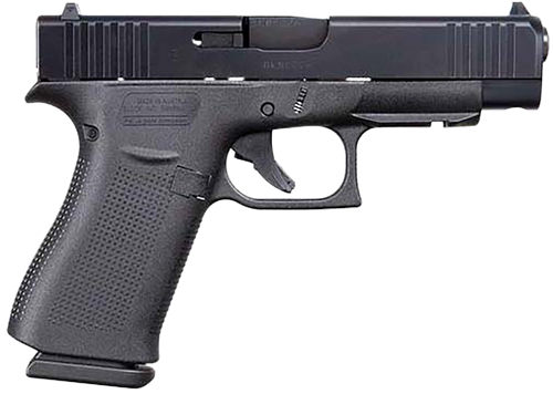 Glock UA4850201FR G48 Gen5 Slim Compact 9mm Luger 10+1 4.17" Black Steel Barrel Black, nDLC Front Rail/Serrated Slide, Black Polymer Frame w/Beavertail, Black Textured Polymer Grips, USA Made         