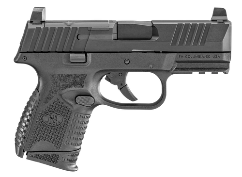 FN 66100572 509C MRD Compact Frame9mm Luger 10+1 3.70" Black Recessed Target Crown Steel Barrel, Black PVD Optic Ready/Serrated Steel Slide & Polymer Frame w/Picatinny Rail,  Ambidextrous             