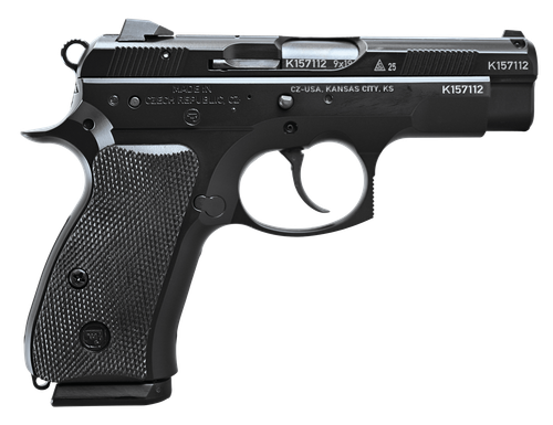 CZ-USA  75D PCT 50th Anniversary Elite Compact 9mm Luger 15+1 3.75" Black Steel Barrel & 50th Anniversary Engraved/Serrated Slide, Black Polycoat Aluminum Frame w/Beavertail, Black Rubber Grip        