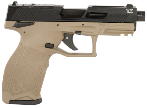 Taurus 1-2TX22P141F TX22 T.O.R.O Gen 2 Full Size Frame 22 LR 22+1 4.10" Matte Black Threaded Barrel, Optic Ready/Serrated Slide, FDE Polymer Frame w/Picatinny Rail, Right Hand                         