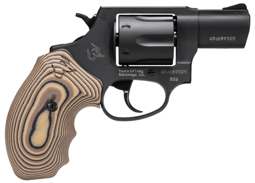 Taurus 2-85621VZ19 856  Small 38 Special 6 Shot 2" Matte Black Carbon Steel Barrel, Cylinder & Frame, Brown VZ Cyclone Grip, Transfer Bar Safety, Exposed Hammer                                        