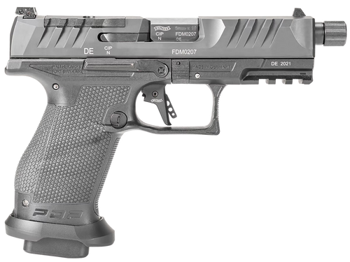Walther Arms 2844176 PDP Pro SD Compact Frame 9mm Luger 18+1 4.60" Black Threaded Barrel, Black Optic Ready/Serrated Steel Slide, Black Polymer Frame w/Picatinny Rail, Medium Backstrap Grip           