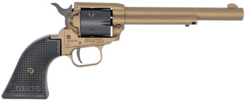 Heritage Mfg RR22A6 Rough Rider  22 LR 6 Shot, 6.50" Burnt Bronze Cerakote Steel Barrel, Black Satin Cylinder Burnt Bronze Cerakote Steel, Black Textured Polymer Grips                                 
