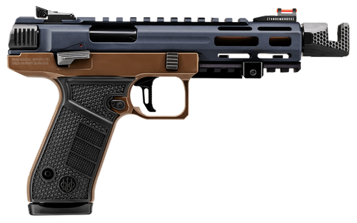 Beretta USA JB22TACMET10MY1 B Series  Full Size Frame 22 LR 10+1 5.25" Threaded Compensator Barrel w/M-LOK Barrel Shroud, Gray Cerakote Slide w/Picatinny Rail, Bronze Cerakote Metal Frame w/Picatinny 