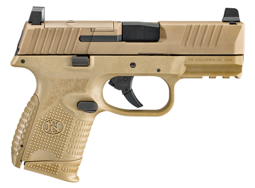 FN 66100575 509C MRD 9mm Luger 10+1 3.70" Black Recessed Target Crown Steel Barrel, Flat Dark Earth PVD Optic Ready/Serrated Steel Slide & Polymer Frame w/Picatinny Rail, Ambidextrous                 