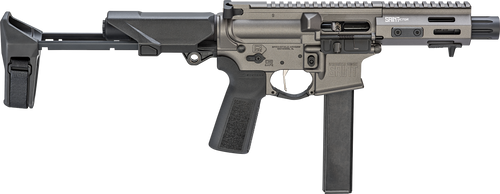 Springfield Armory STV95509T-PDW SAINT Victor PDW 9mm Luger 32+1 5.50" Tungsten Gray Cerakote Aluminum Receiver w/Picatinny Rail, Black Polymer SB Tactical HBPDW Brace, Black Polymer Grip             