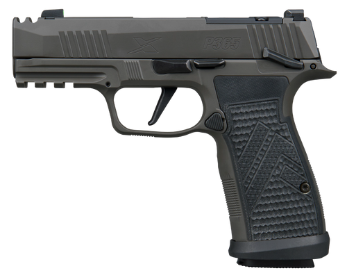 Sig Sauer 365AXGCA9LEGIONMSCA P365 AXG Legion 9mm Luger 10+1 3.10" Legion Gray Cerakote Integrated Compensator/Optic Ready/Serrated Slide, Legion Gray Cerakote Stainless Steel Frame w/Picatinny Rail, 