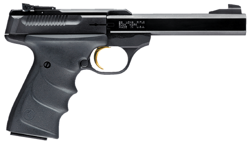 Browning 051407490 Buck Mark Standard *CA Compliant 22 LR 10+1 5.50" Slab Side Barrel, Matte Black Serrated Steel Slide & Aluminum Frame, Black Overmolded Grips                                        