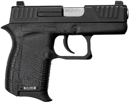 Diamondback DB0100E002 DB380 Gen4 Micro-Compact Frame 380 ACP 6+1, 2.80" Stainless Steel Barrel, Black Nitride Serrated Stainless Steel Slide, Black Polymer Frame w/Beavertail & Grip                  