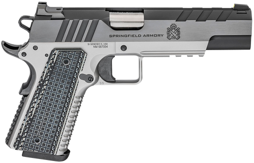 Springfield Armory PX9219L 1911 Emissary 9mm Luger 5" 9+1 Stainless Steel Frame Blued Carbon Steel with Tri-Top Cut Slide Black VZ Thin-Line G10 Grip Fiber Optic Front Sight Includes 2 Mags           