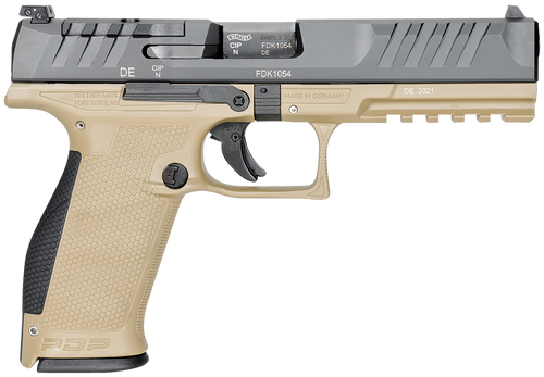 Walther Arms 2858410 PDP Optic Ready 9mm Luger 5" 18+1 Black Steel Slide Performance Duty Textured  Polymer Grip (Full Size)                                                                            