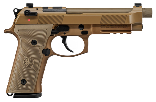 Beretta USA JS92M9A4GM M9A4  9mm Luger 5.10" Threaded Barrel 18+1, Flat Dark Earth Cerakote Polymer Frame, Serrated Steel Optic Cut Slide, Polymer Grip & Decocker Safety                               