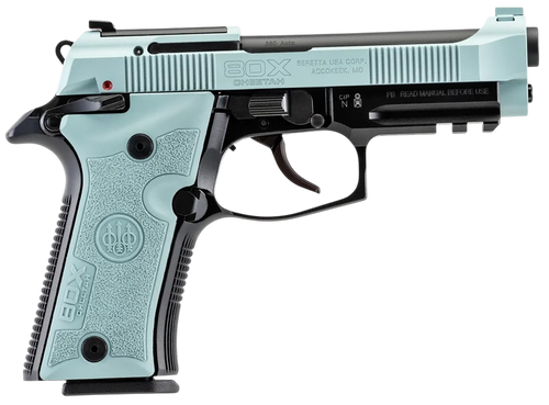 Beretta USA SPEC0714A 80X Cheetah Micro-Compact Frame 380 ACP 13+1 4.40" Black Barrel, Blue Steel Optic Ready/Serrated Slide, Blue Aluminum Frame w/Beavertail & Picatinny Rail, Vertec Grip            