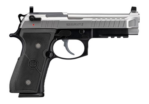 Beretta USA J92ELITE2G10 92G Elite LTT II Full Size Frame 9mm Luger 10+1 4.70" Inox Combat Target Crown Barrel, Inox Stainless Steel Optic Ready/Serrated Slide, Black Aluminum Frame w/Beavertail & Pic