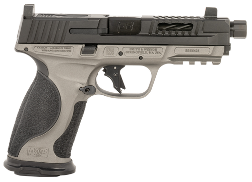 Ed Brown MPFMATCH Fueled M&P Match 9mm Luger 19+1 4.75" Black Nitride Match Grade Threaded Barrel, Black Nitride Optic Cut/Ported/Serrated Stainless Steel Slide                                        