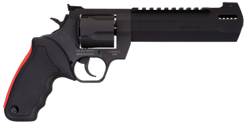 Taurus 2454061RH Raging Hunter  454 Casull 5rd 6.75" Matte Black Oxide Steel Black Rubber with Integrated Red Cushion Insert Grip                                                                       