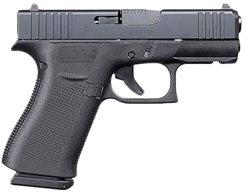 Glock UX4350201FR G43X  Sub-Compact Frame 9mm Luger 10+1 3.41" Black GMB Barrel, Black nDLC Front Rail/Serrated Steel Slide, Black Polymer Frame w/Beavertail, Black Textured Grip, Ambidextrous        