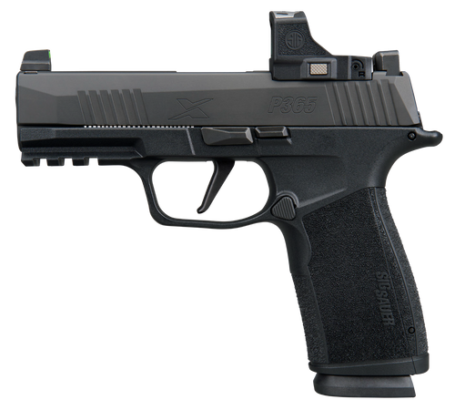 Sig Sauer 365XCA9BXR3PRS P365 XMacro w/Optic Compact 9mm Luger 17+1 3.70" Black Nitron Stainless Steel Serrated w/Sig ROMEO-X Compact Slide, Black Stainless Steel Frame w/Beavertail & Picatinny Rail, 
