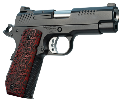 Ed Brown EVOKC9G4 1911 EVO KC9 9mm Luger 9+1 4" Stainless Bull Barrel, Black Gen4 Serrated Carbon Steel Slide & Frame w/Beavertail, Black G10 Grip, Ambidextrous                                        