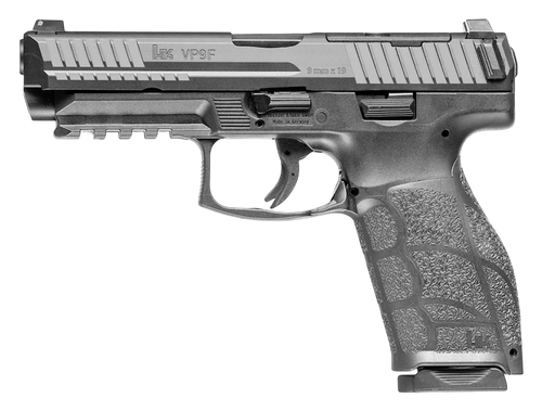HK 81001497 VP9 A1 w/Optic Full Size Frame 9mm Luger 10+1 4.53" Black Steel Polygonal Rifled Barrel & Optic Ready/Serrated Slide, Black Polymer Frame w/Picatinny Rail, Interchangeable Backstrap Grip, 