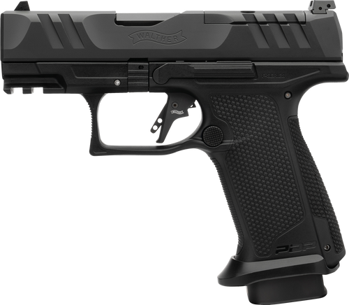 Walther Arms 4797054 PDP F-Series Pro E 9mm Luger 10+1 3.50" Black Steel Barrel, Black Optic Ready/Serrated Steel Slide, Black Polymer Frame w/Picatinny Rail, Interchangeable Backstrap Grip           