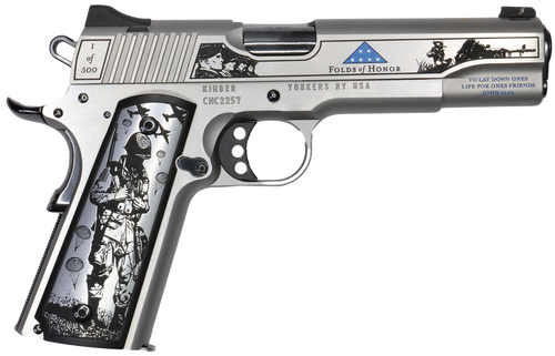 Cnc Firearms CNCFOLDSHONOR Folds Of Honor  Limited Edition 45 ACP 7+1 5" Match Grade Barrel, Engraved/Serrated Stainless Steel Slide, Stainless Steel Frame w/Beavertail, Scenic Aluminum Grip          