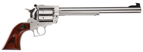 Ruger 0806 Super Blackhawk  Large Frame 44 Rem Mag/44 Special 6rd 10.50" Satin Stainless Steel Barrel, Cylinder & Frame, Hardwood Grip, Transfer Bar Safety, Exposed Hammer                             
