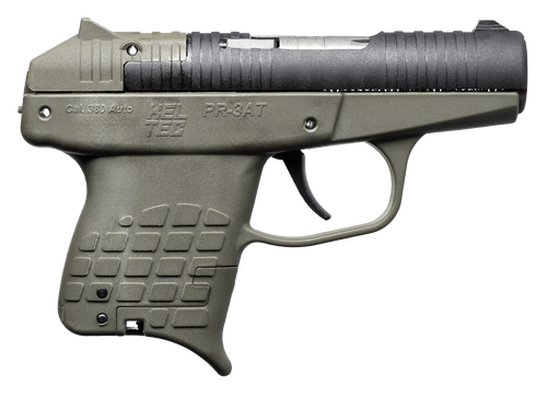 Kel-Tec PR3ATGRN10 PR-3AT Compact Frame 380 ACP 10+1 2.85" Black Rotating Barrel Shroud, Green Polymer Frame                                                                                            