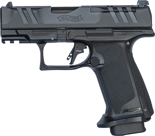 Walther Arms 4796064 PDP F-Series Pro 9mm Luger 10+1 3.50" Black Steel Barrel, Black Serrated/Optic Ready Steel Slide, Black Polymer Frame w/Picatinny Rail, Medium Backstrap Grip                      
