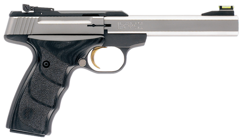 Browning 051427490 Buck Mark Plus *CA Compliant 22 LR 10+1 5.50" Slab Side Barrel, Serrated SS Slide, Matte Black Aluminum Frame, Black Laminate Wood Grips                                             