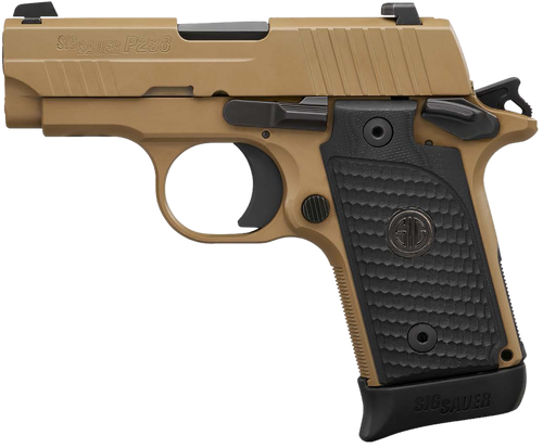 Sig Sauer 238380ESCPN P238 Micro-Compact Emperor Scorpion 380 ACP 2.70" 6+1 & 7+1 Flat Dark Earth Hardcoat Anodized Flat Dark Earth Nitron Stainless Steel Black Hogue G10 Piranha Grip                 