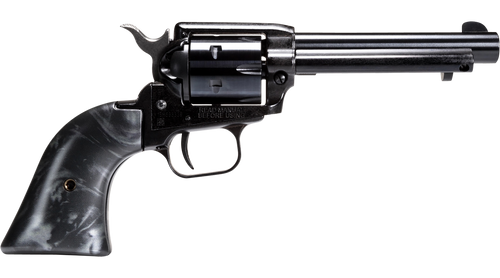 Heritage Mfg RR22B4BP Rough Rider  22 LR 6 Shot, 4.75" Black Oxide Steel Barrel, Black Oxide Zinc Alloy Frame, Black Oxide Cylinder, Black Pearl Grip, Manual Safety, Exposed Hammer                    