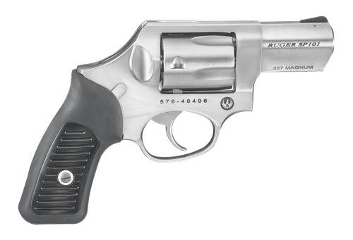 Ruger 5720 SP101  357 Mag 5rd 2.25" Satin Stainless Steel Barrel, Cylinder & Frame, Black Rubber Grip, Transfer Bar Safety, Concealed Hammer                                                            